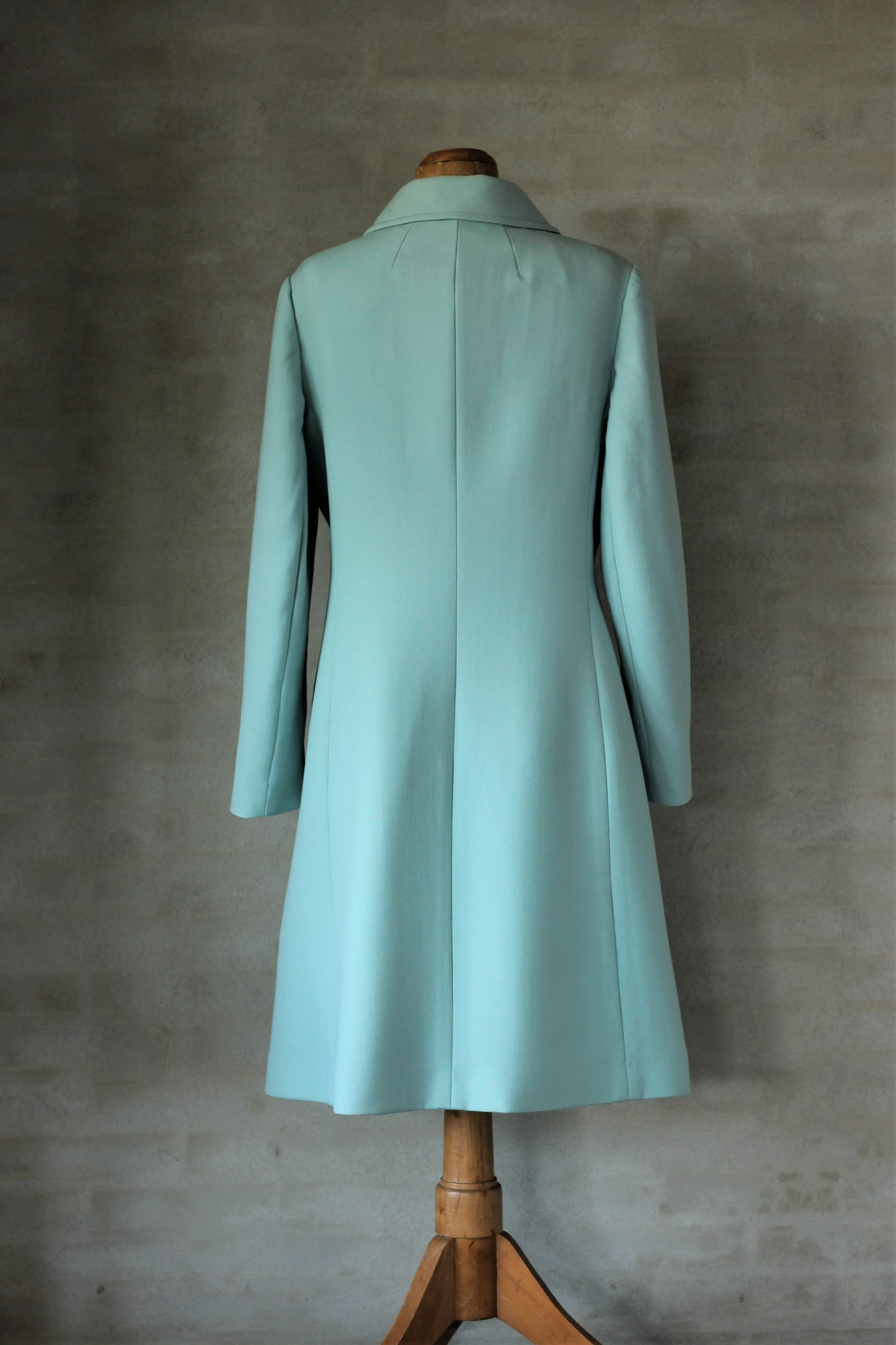 1960s Mint Green Wool Mod Coat//Size M/L