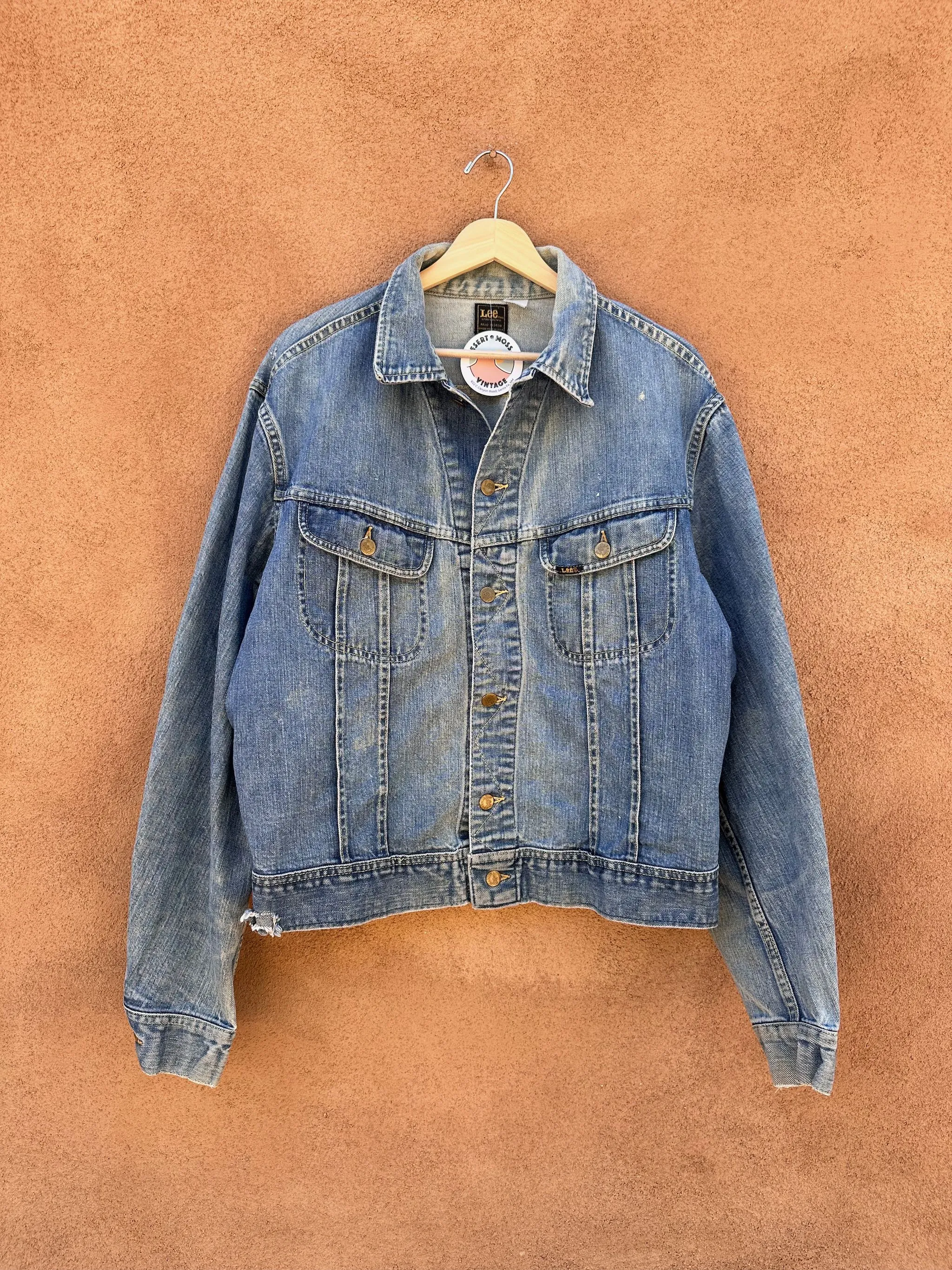 1970's Black Label Lee Denim Jacket, Med/Large - as is