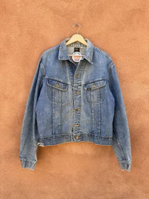1970's Black Label Lee Denim Jacket, Med/Large - as is