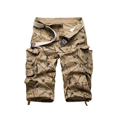 2021 Summner Cotton Mens Cargo Shorts Fashion Camouflage Male Shorts Multi-Pocket Casual Camo Outdoors Short Pants