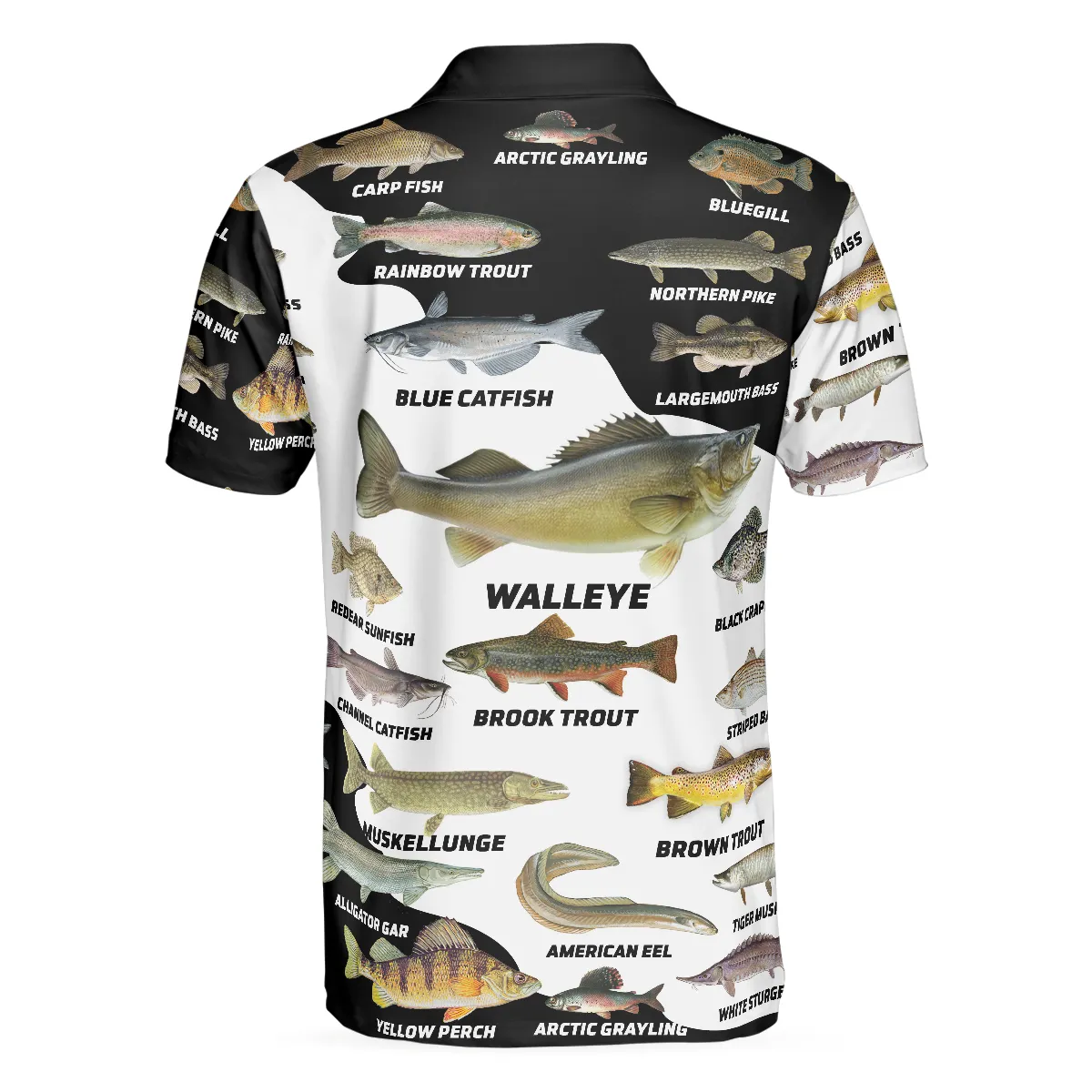 3D Freshwater Fish Types All Over Print Polo Shirt, Polo Golf Shirt For Men, Best Golf Shirt