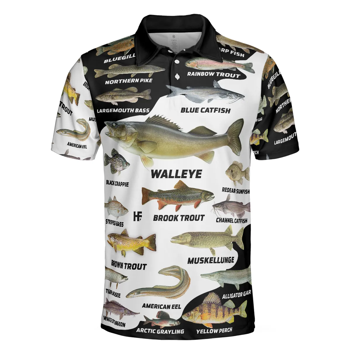 3D Freshwater Fish Types All Over Print Polo Shirt, Polo Golf Shirt For Men, Best Golf Shirt