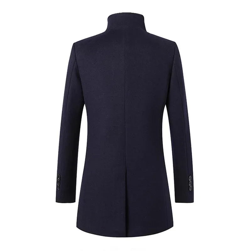 Angelo Ricci™ Elegant Wool Long Coat