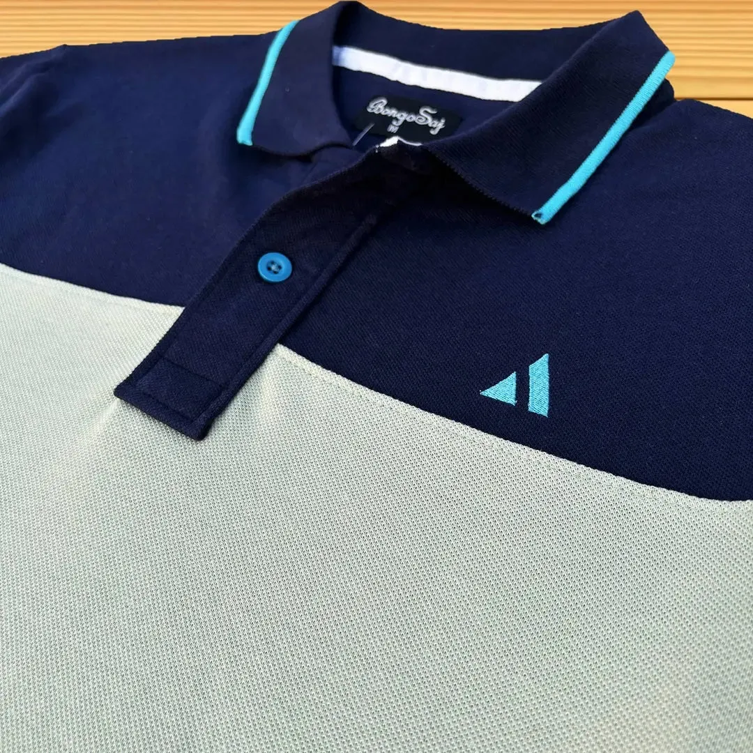 Black and Moss Green Polo T-Shirt