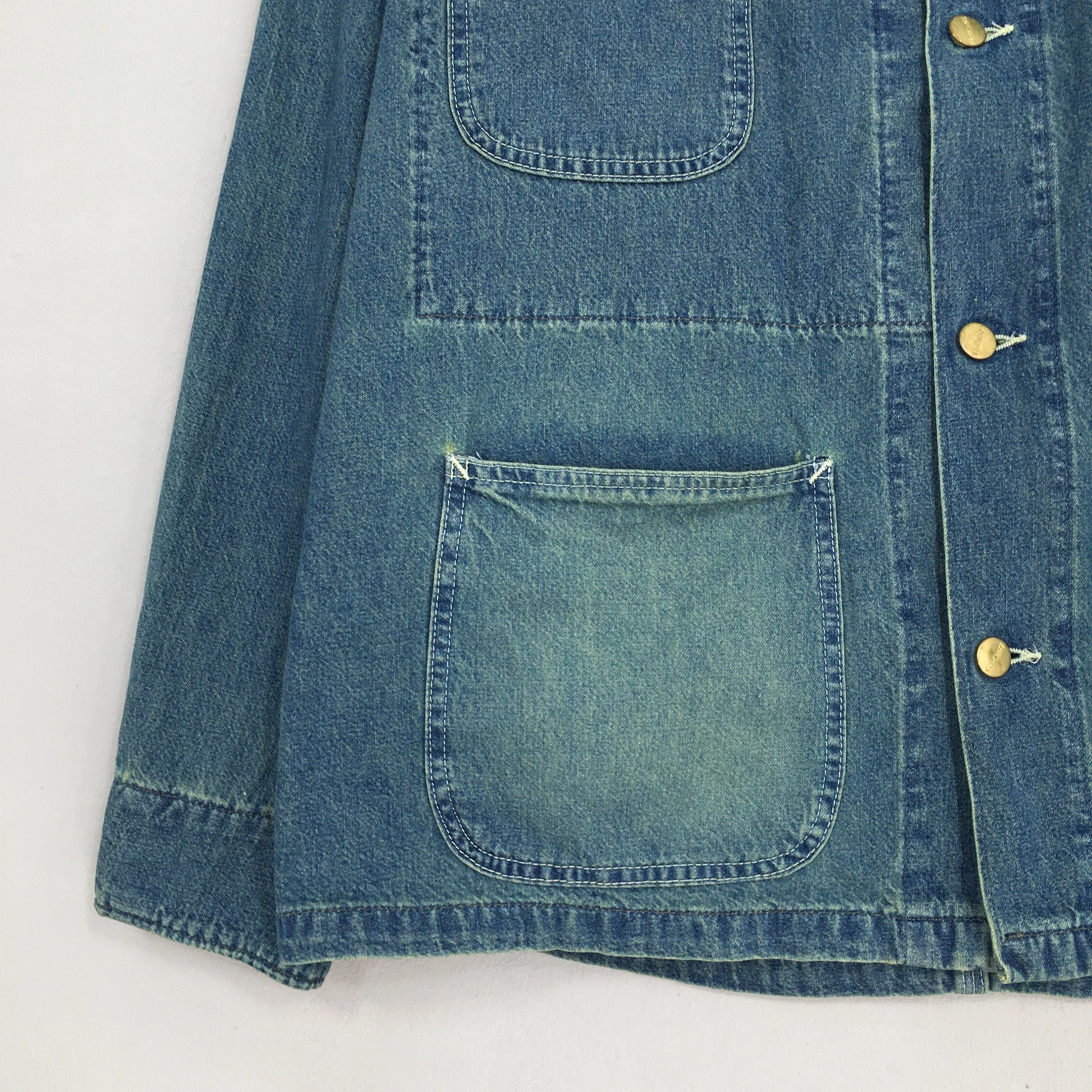 Carhartt Denim Jeans Workwear Jacket Large