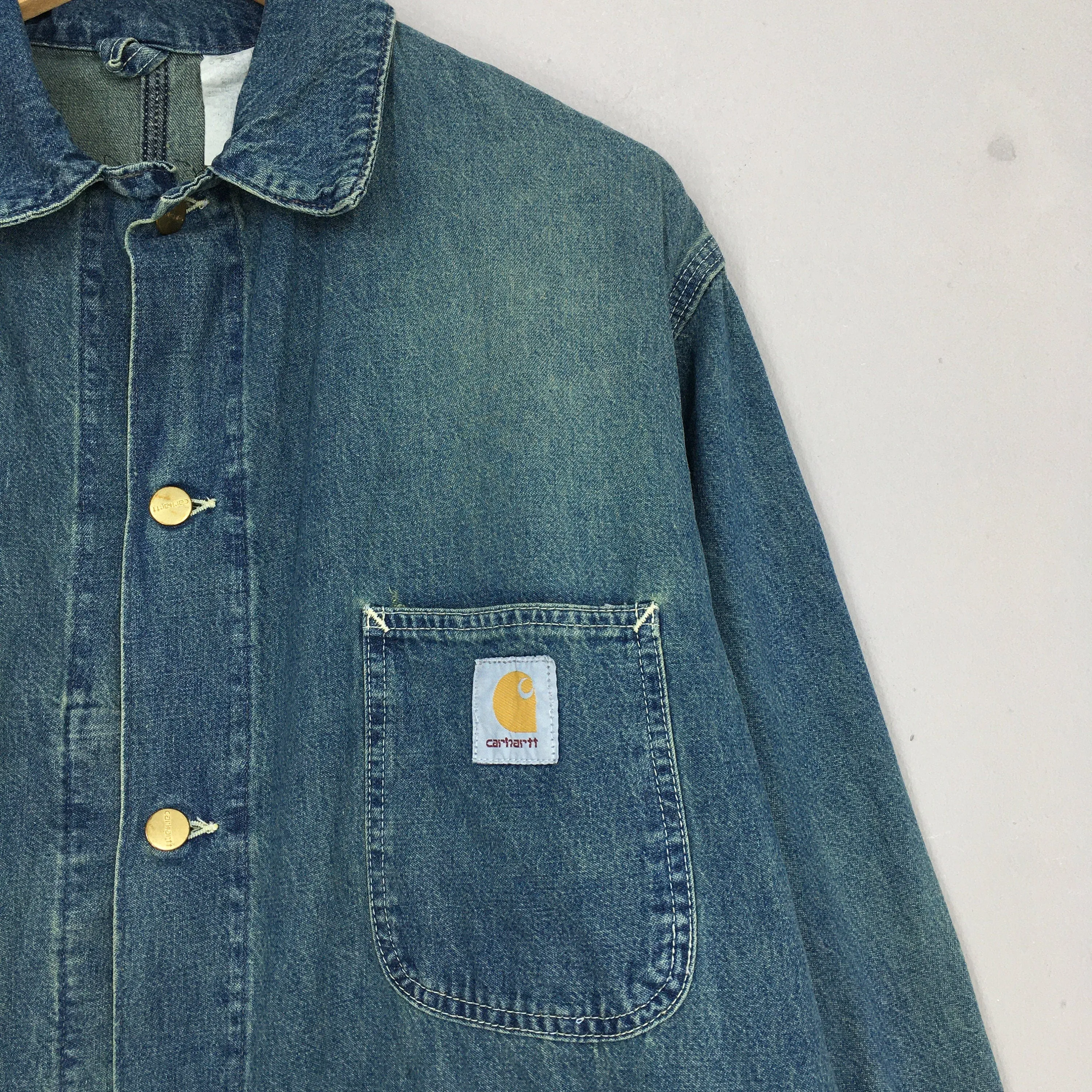 Carhartt Denim Jeans Workwear Jacket Large