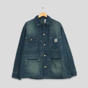 Carhartt Denim Jeans Workwear Jacket Large
