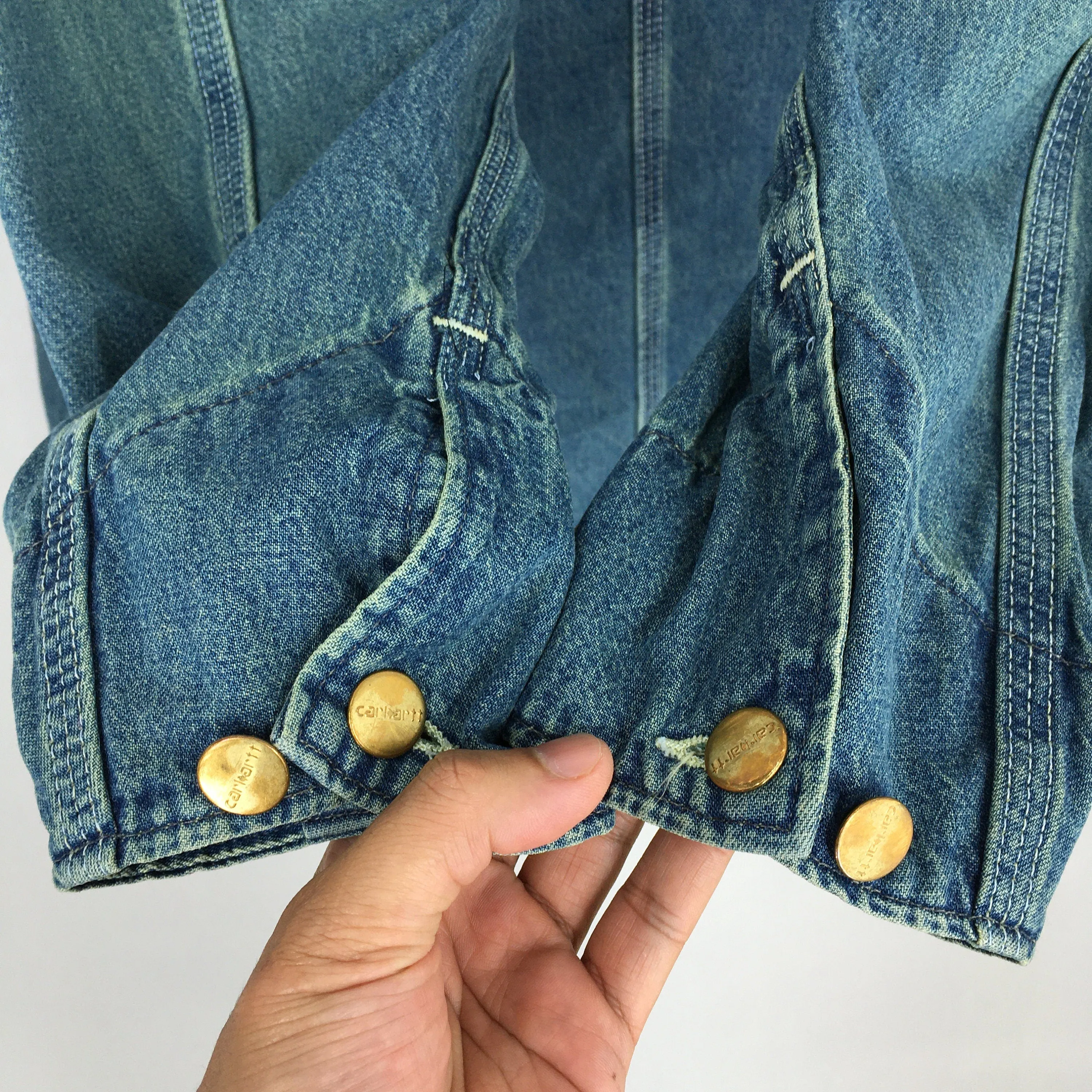 Carhartt Denim Jeans Workwear Jacket Large