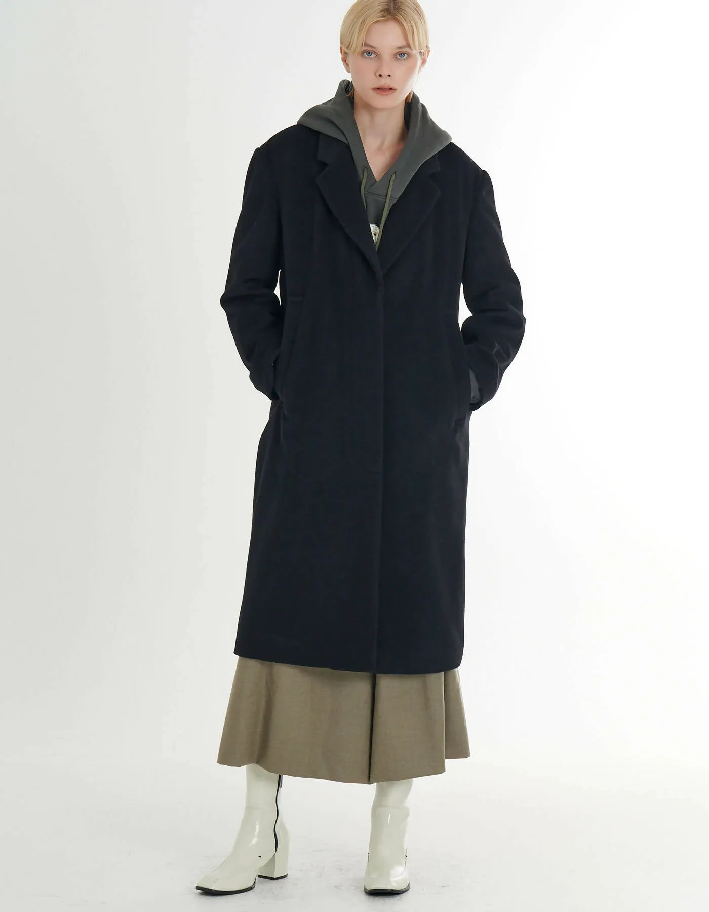 Cashmere Loose Fit H-Line Coat