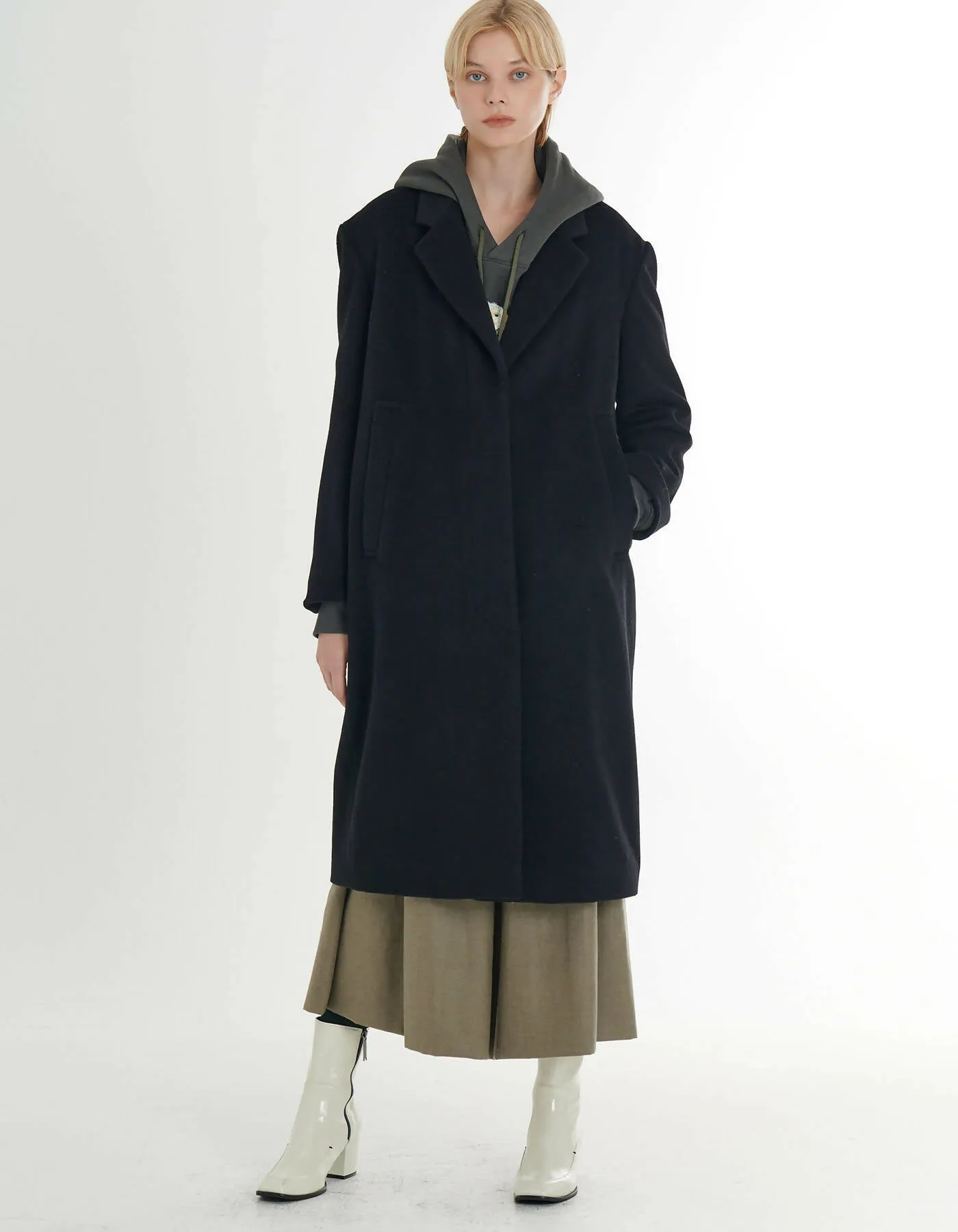 Cashmere Loose Fit H-Line Coat