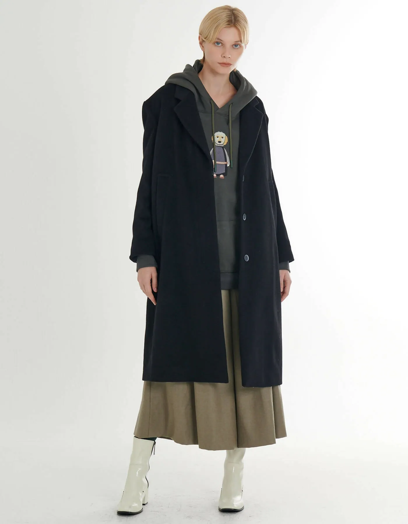 Cashmere Loose Fit H-Line Coat