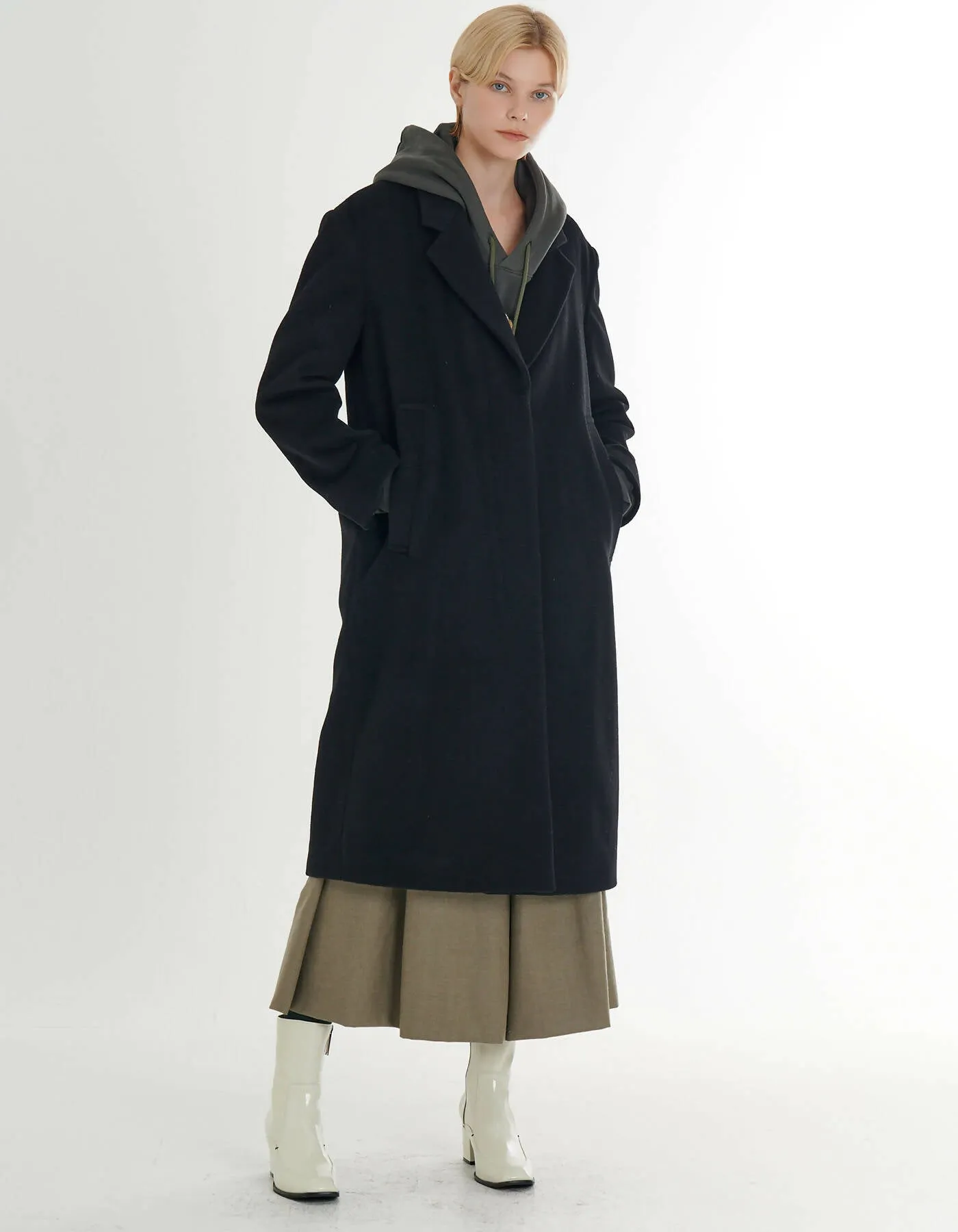 Cashmere Loose Fit H-Line Coat