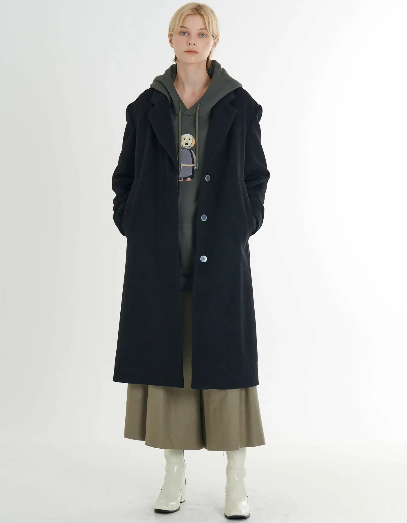 Cashmere Loose Fit H-Line Coat