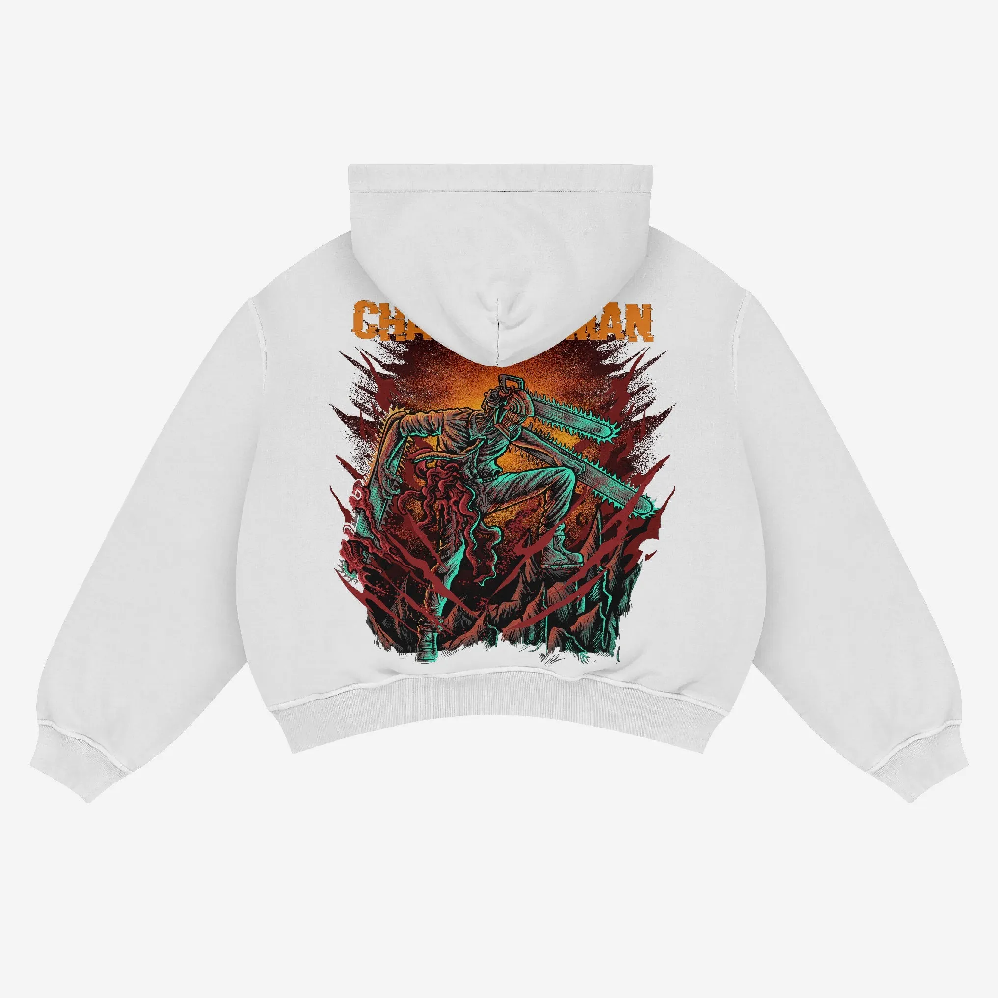 Chainsaw Man Battle Hoodie - 100% Cotton, Graphic Street-Style Anime Apparel
