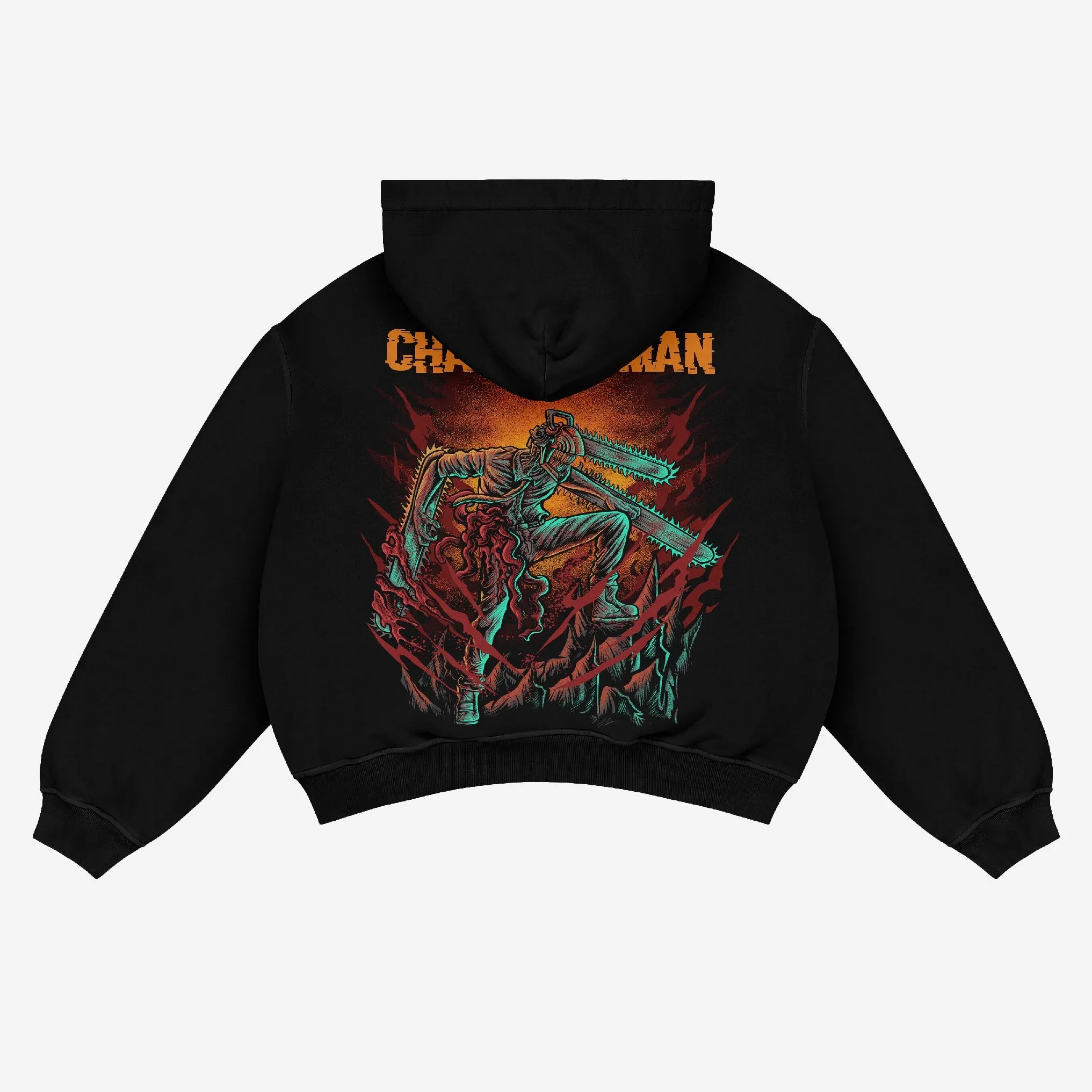 Chainsaw Man Battle Hoodie - 100% Cotton, Graphic Street-Style Anime Apparel