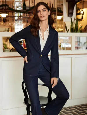 Charlie B Raw Denim Dressy Blazer