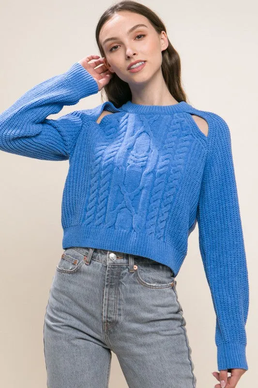 Cut Out Knit Sweater