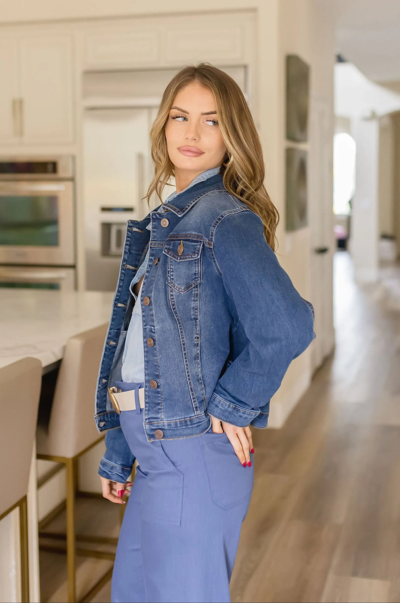 Deanna Denim Jacket Dark Wash