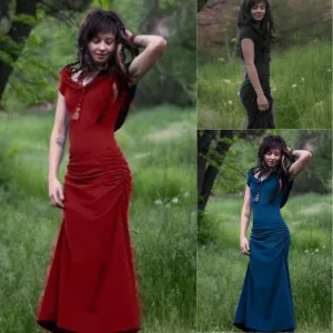Dress Panel Hooded Medieval Women's
