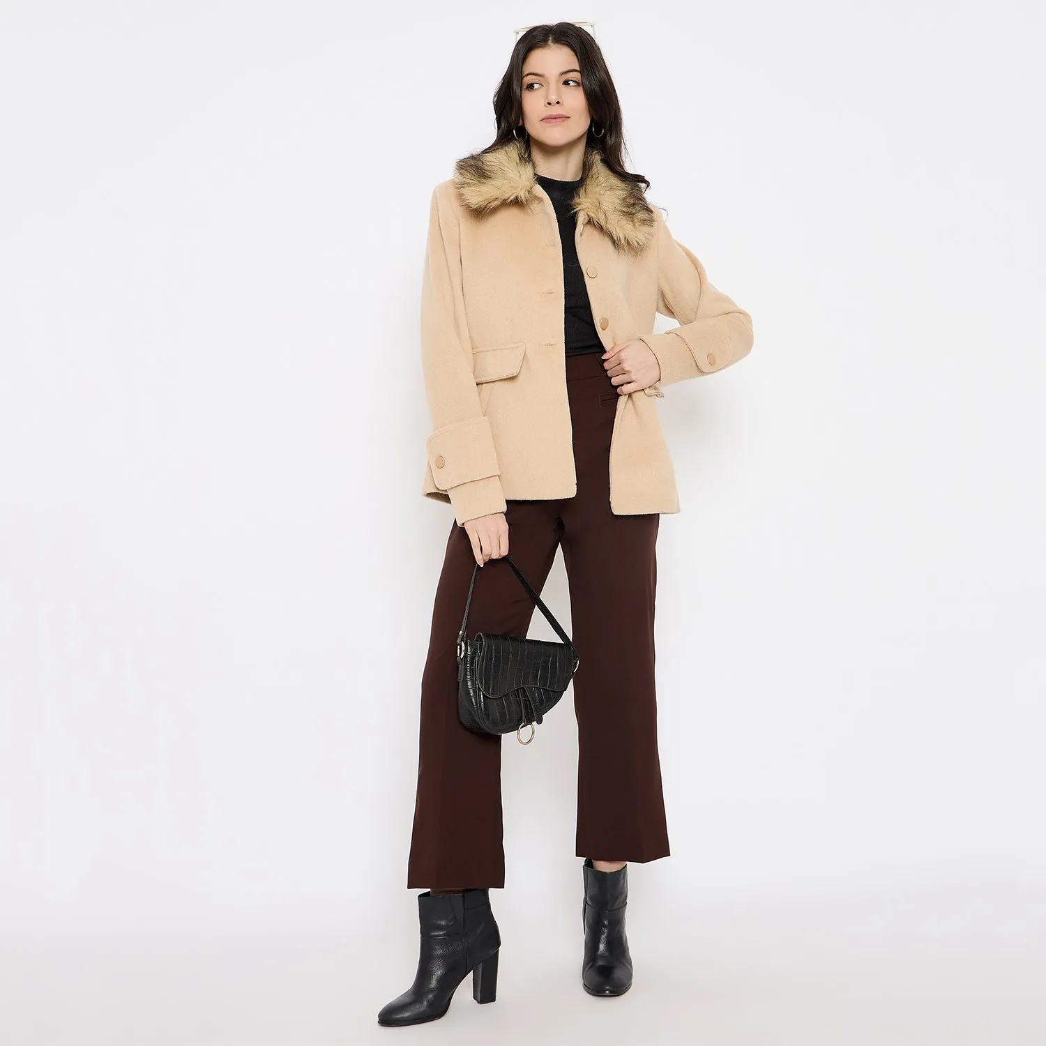 Duke Stardust Women Full Sleeve Long Coat (SDZ4177C)