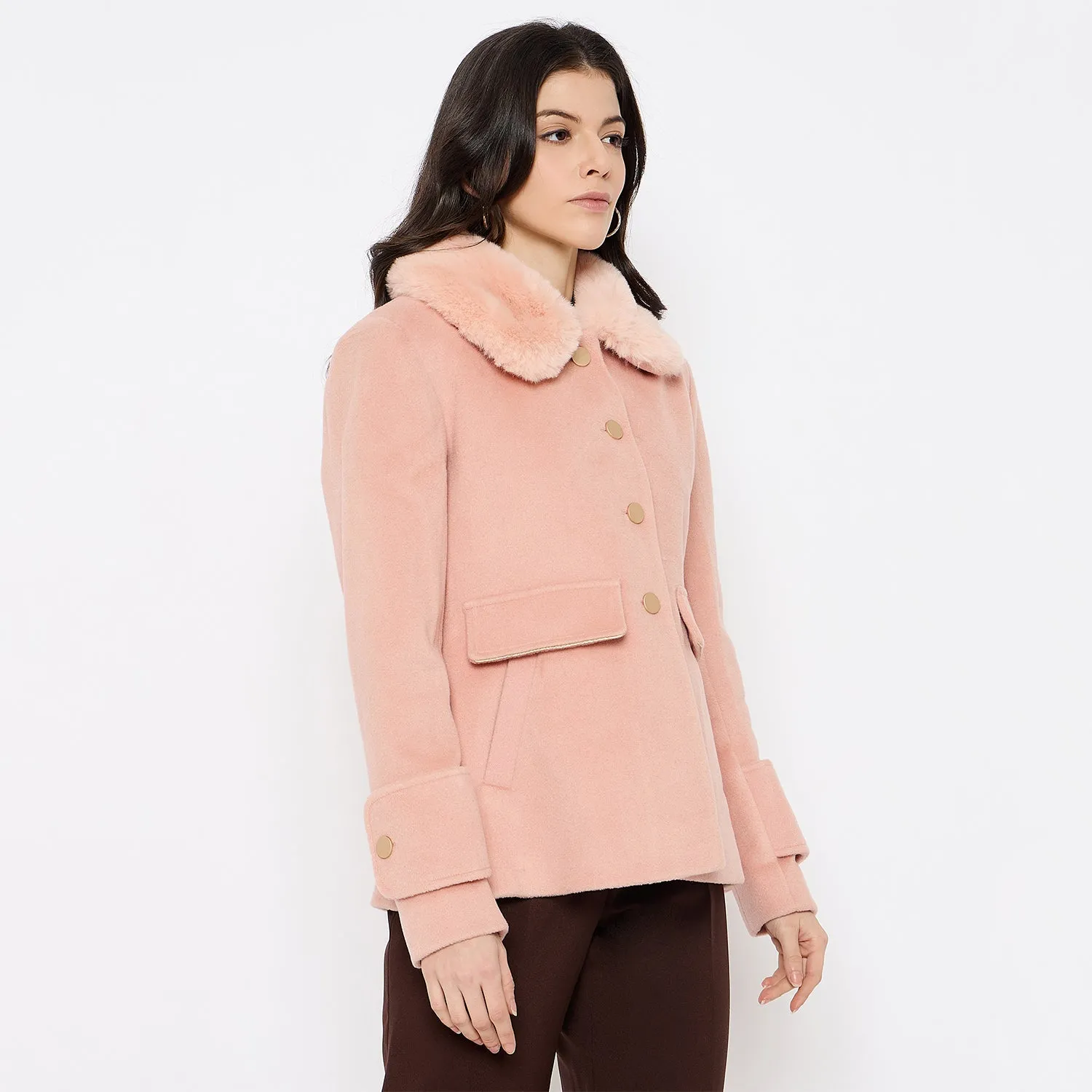 Duke Stardust Women Full Sleeve Long Coat (SDZ4177C)