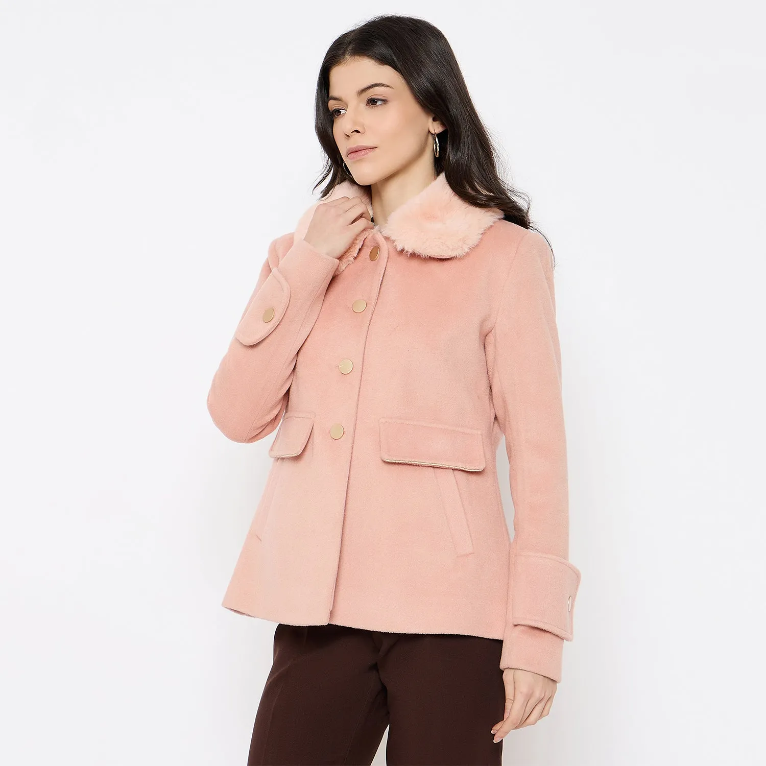 Duke Stardust Women Full Sleeve Long Coat (SDZ4177C)