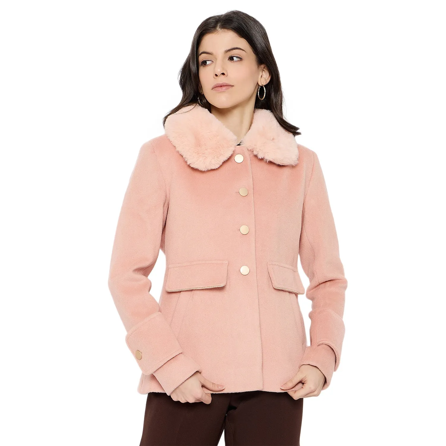 Duke Stardust Women Full Sleeve Long Coat (SDZ4177C)