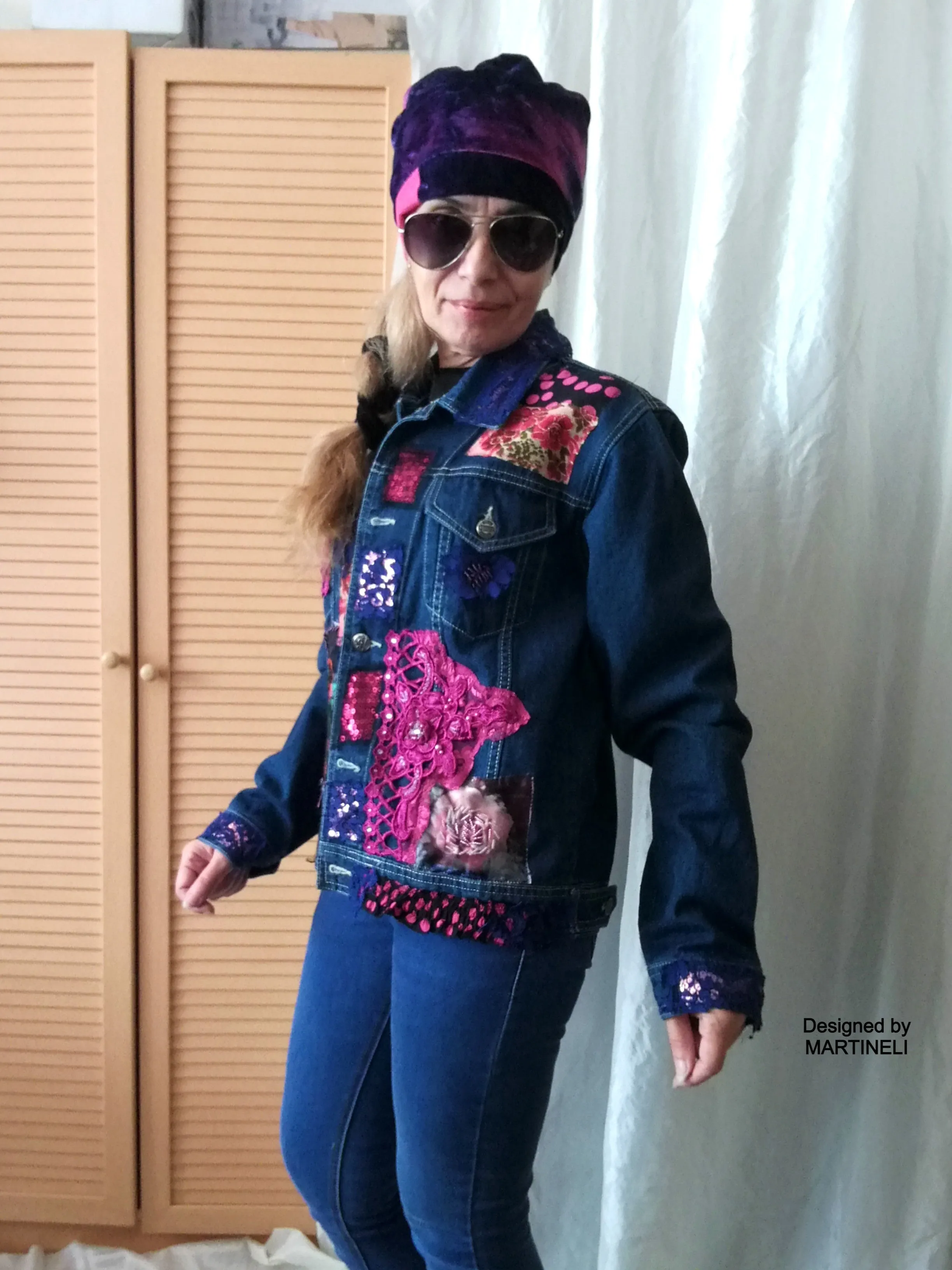 Embroidered Denim Jacket,M/L Denim Jacket Outfit