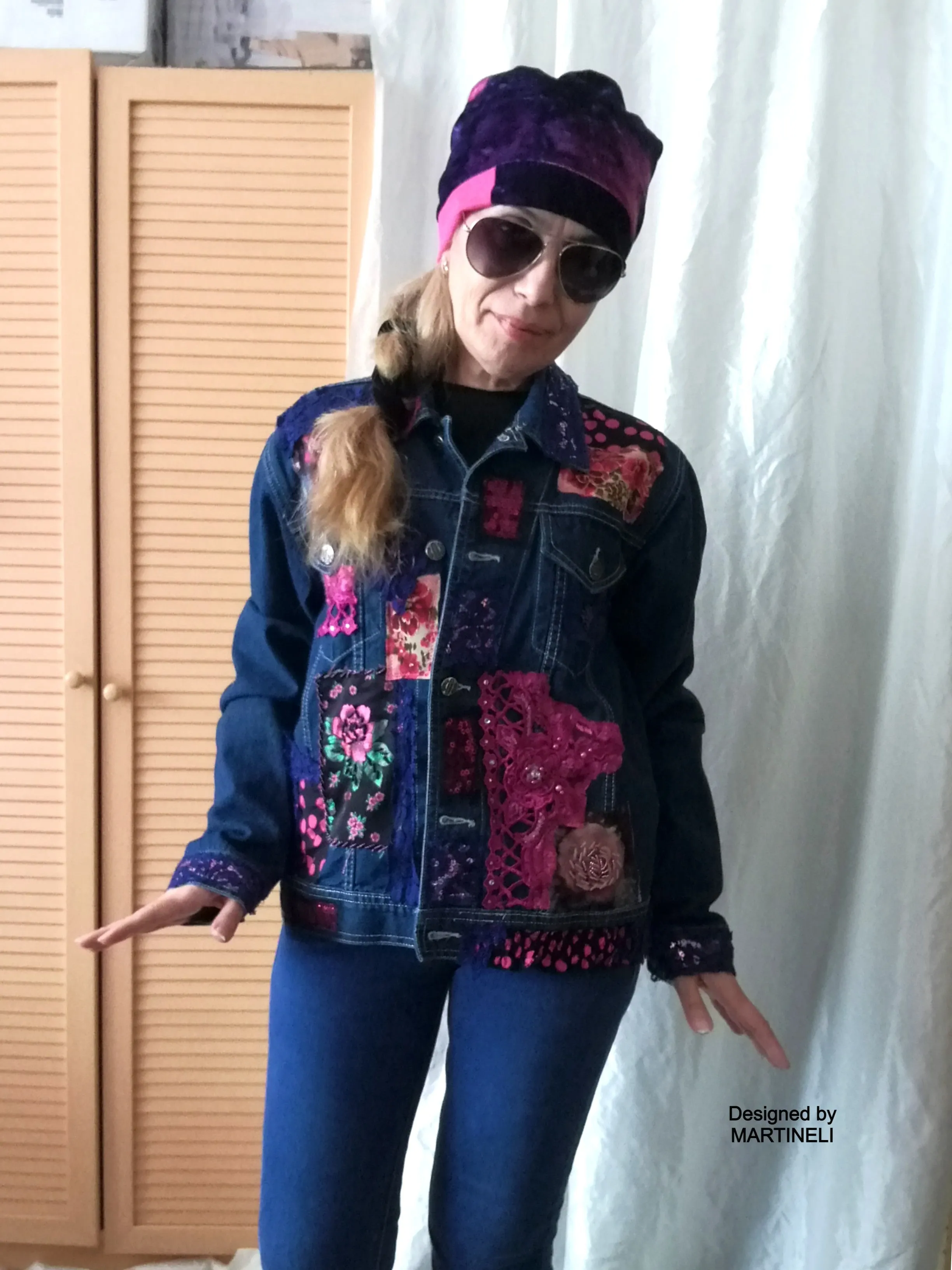 Embroidered Denim Jacket,M/L Denim Jacket Outfit