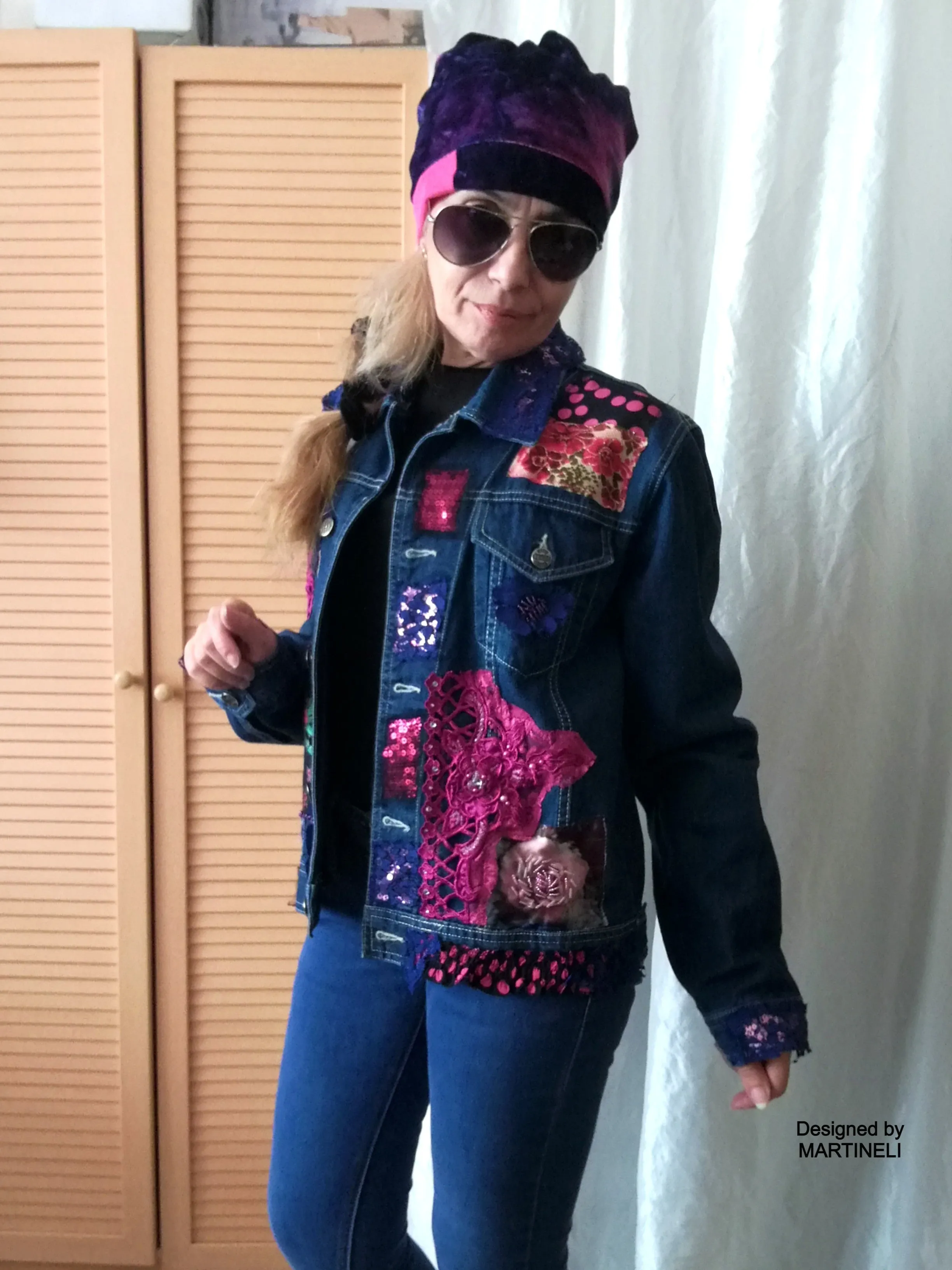 Embroidered Denim Jacket,M/L Denim Jacket Outfit
