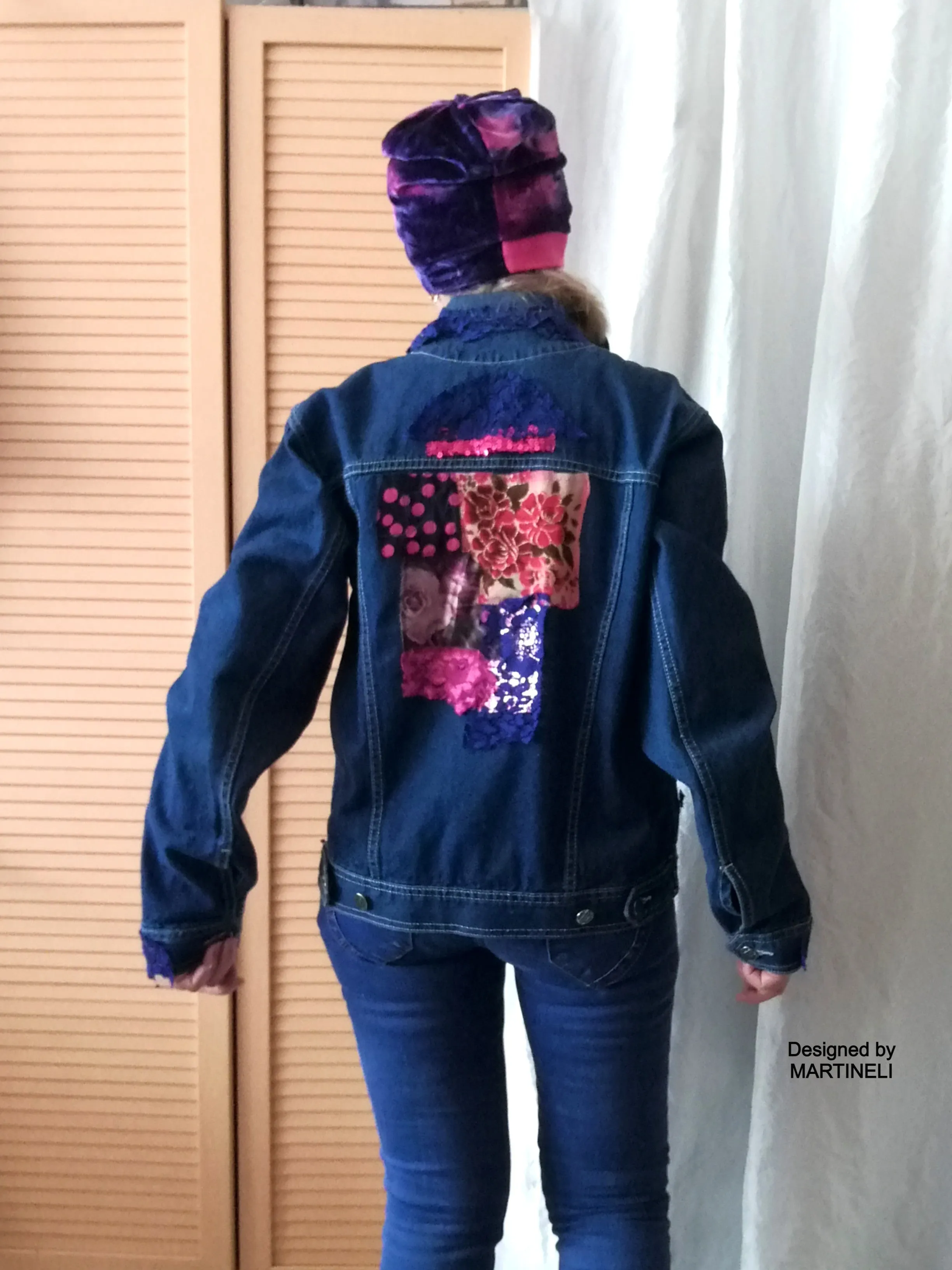 Embroidered Denim Jacket,M/L Denim Jacket Outfit