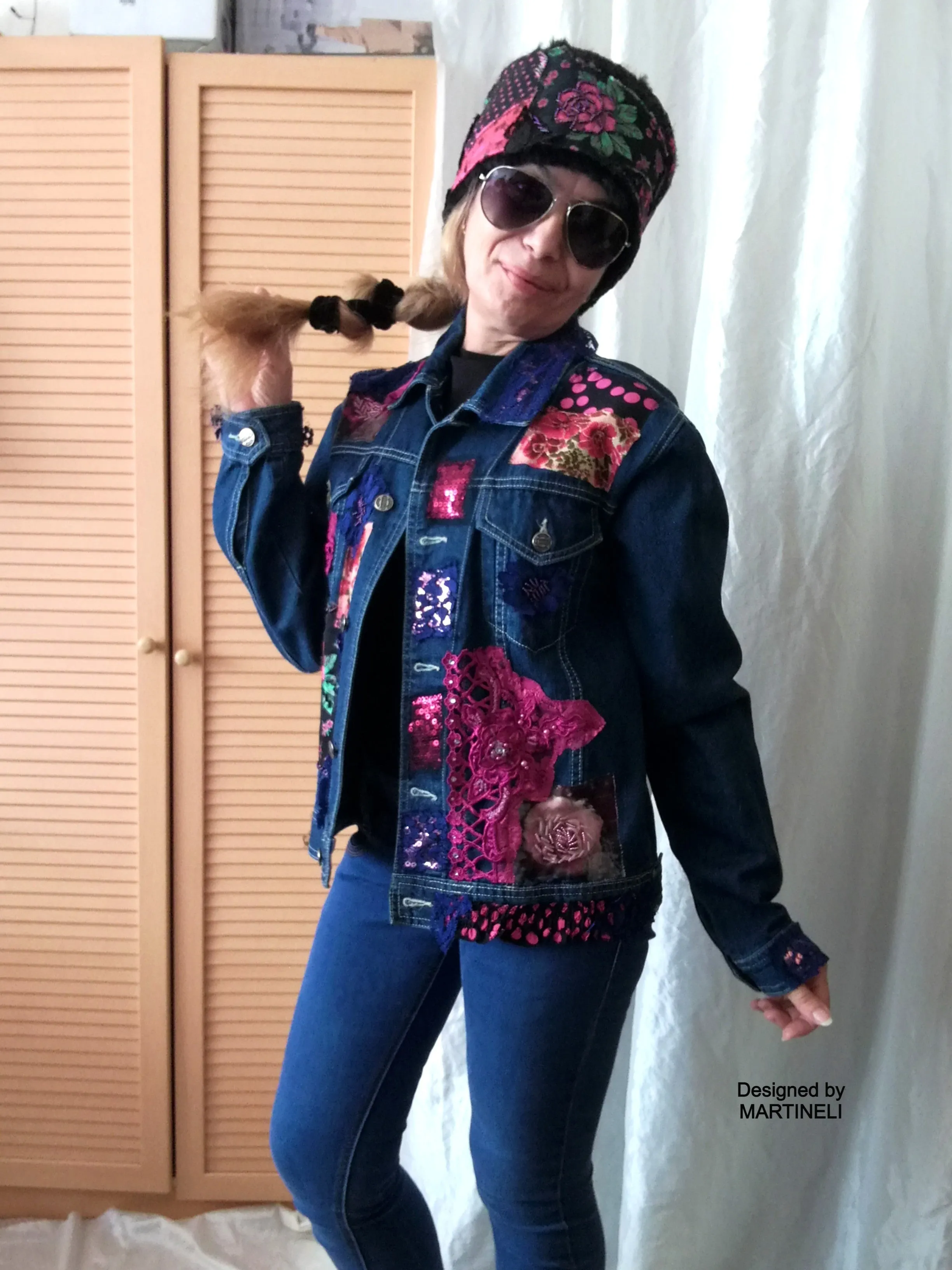 Embroidered Denim Jacket,M/L Denim Jacket Outfit