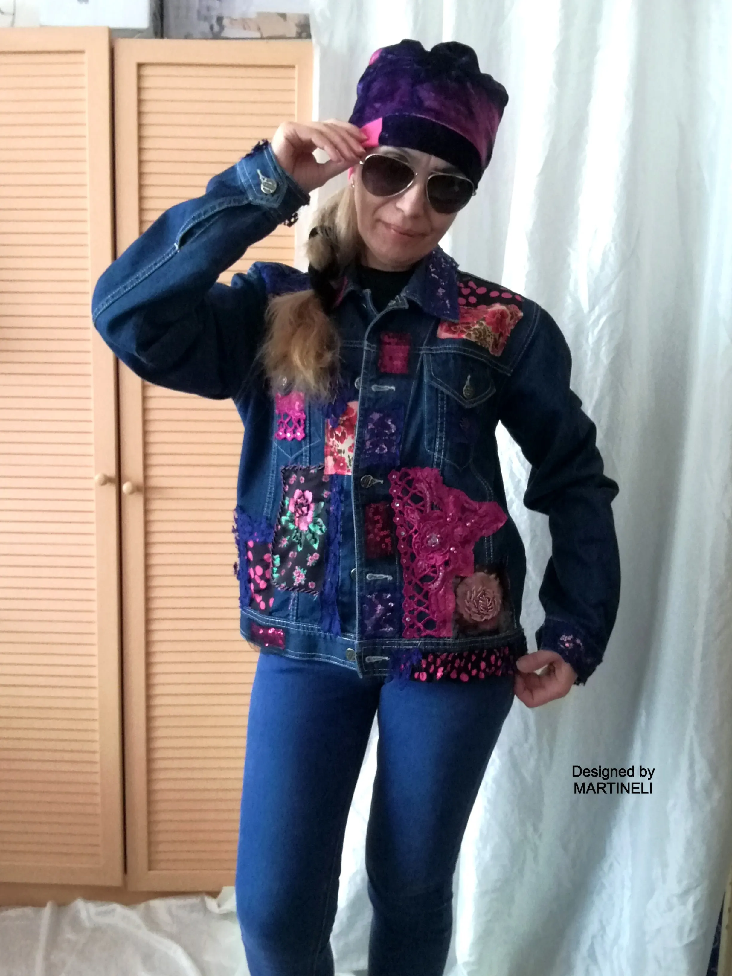 Embroidered Denim Jacket,M/L Denim Jacket Outfit