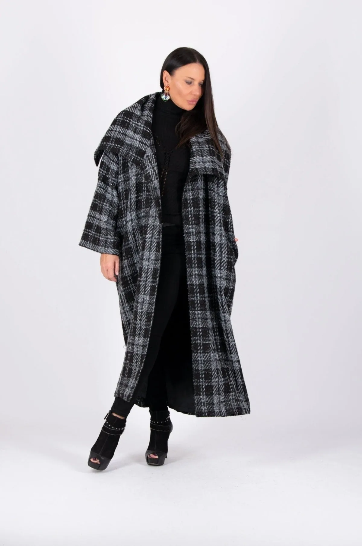 ERIN Long Plaid Coat ON SALE