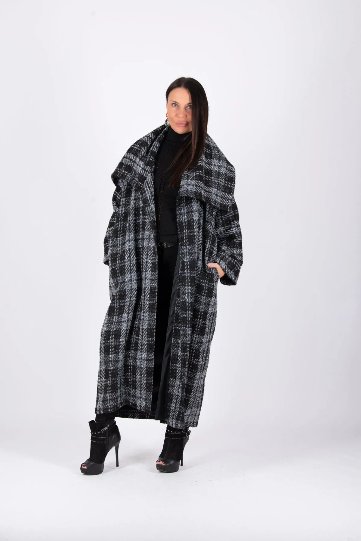 ERIN Long Plaid Coat ON SALE