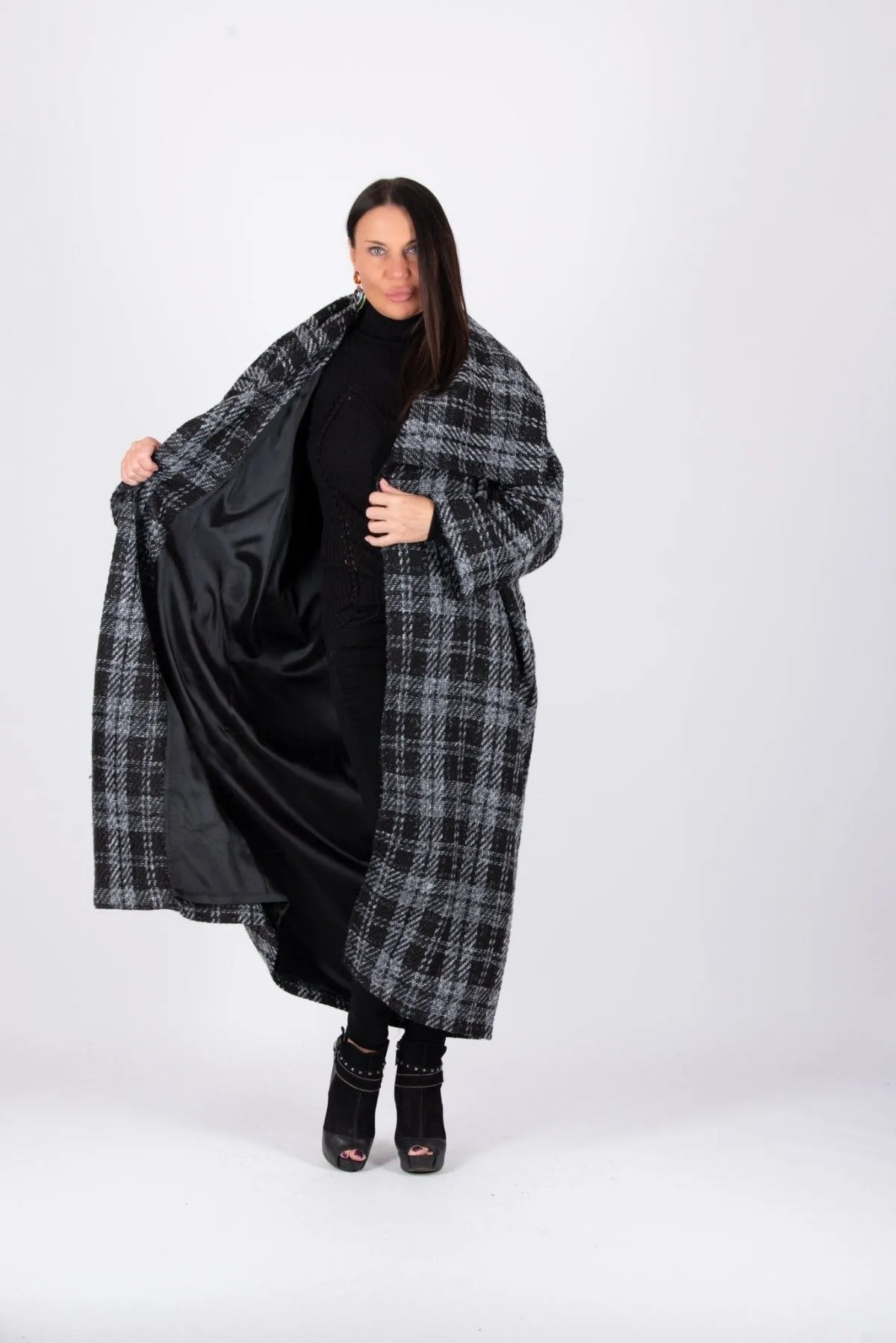 ERIN Long Plaid Coat ON SALE