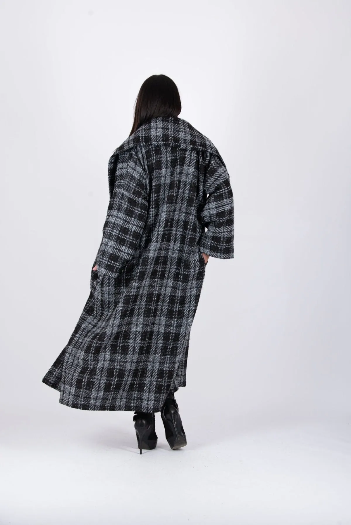 ERIN Long Plaid Coat ON SALE