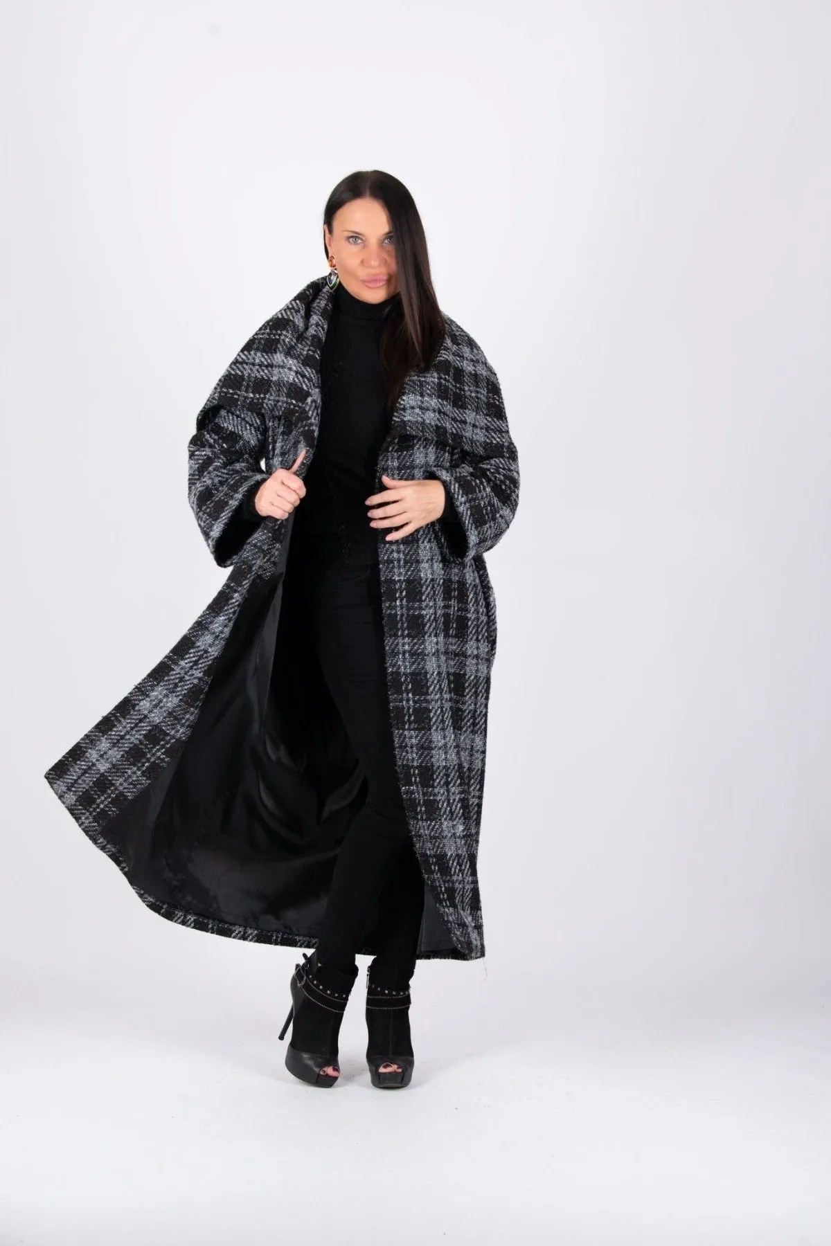 ERIN Long Plaid Coat ON SALE