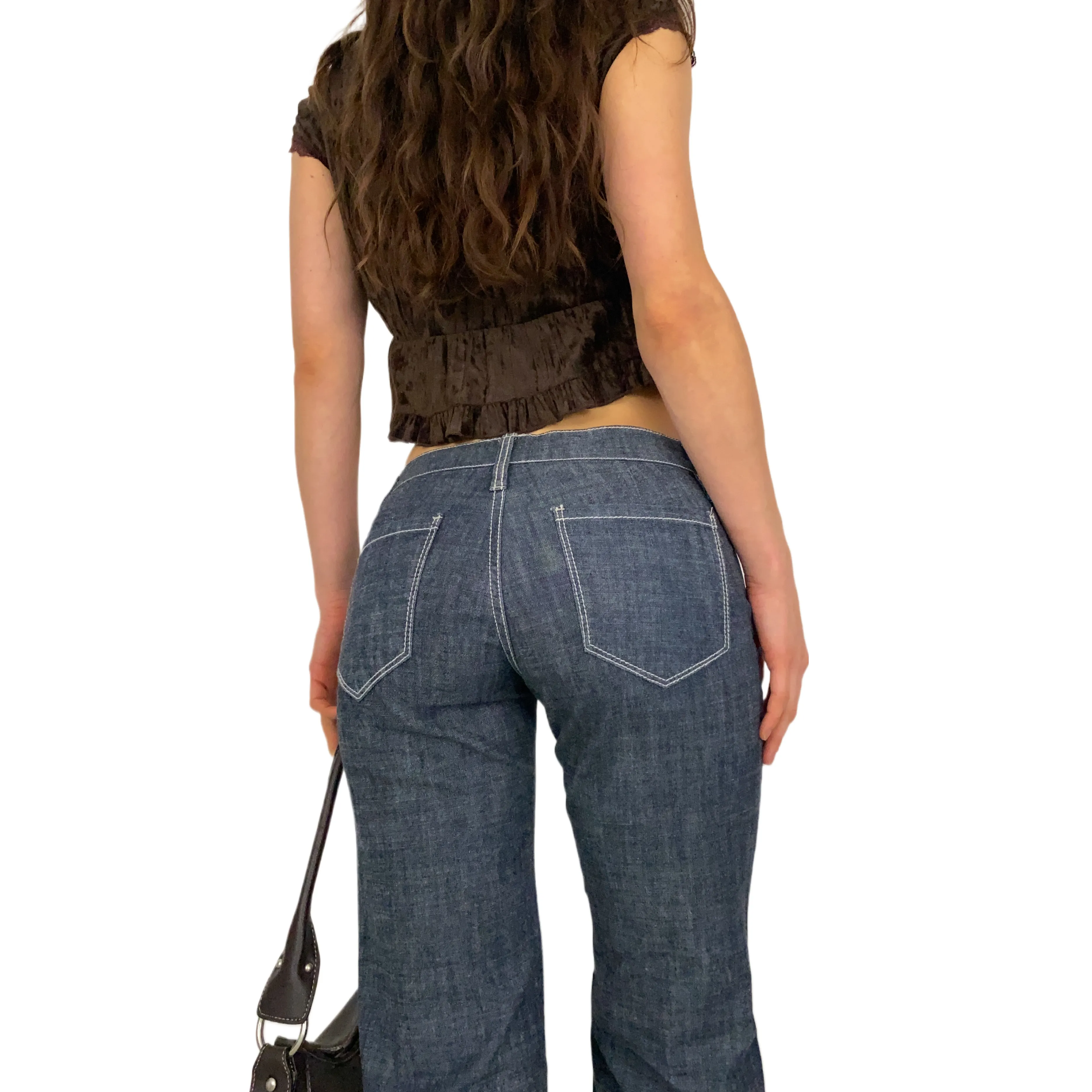 Flared Denim Trousers (XS)