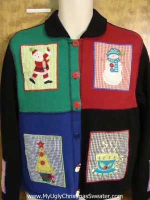 Four Simple Squares Ugliest Christmas Sweater