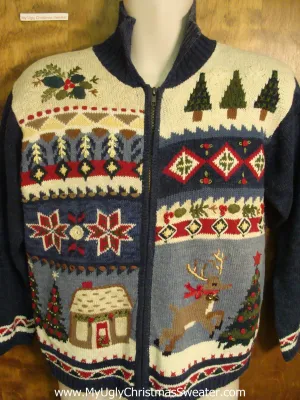 Galloping Rudolph Cheap Ugly Sweater for Xmas
