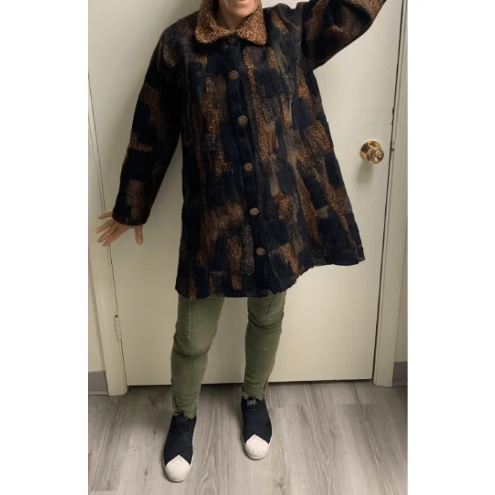 Hand Felt Brown Coat S/M