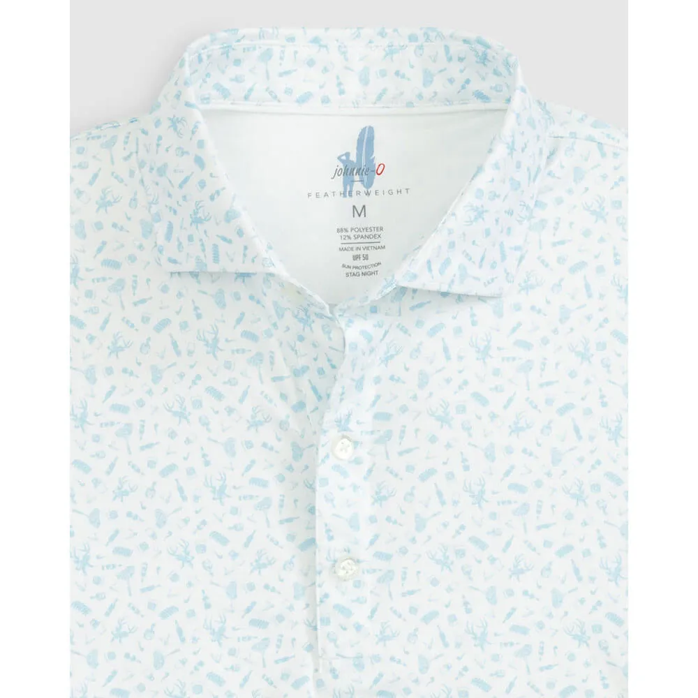 Johnnie-O Stag Night Featherweight Polo Shirt - Permafrost