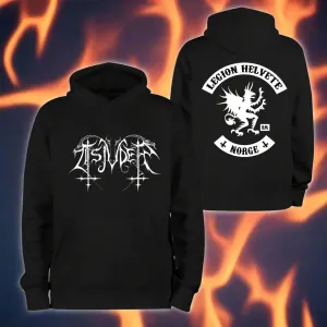 Legion of Helvete: Black Metal Music 'Norge' Hoodie – 100% Cotton, Heavy-Duty Streetwear for the Metal Enthusiast