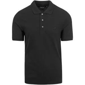 Lyle Scott Tonal Eagle Jet Black Polo Shirt