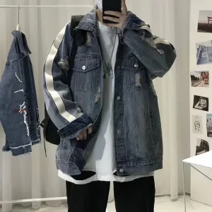 Men Denim Jacket Men's Denim Jacket Men's Autumn and Winter