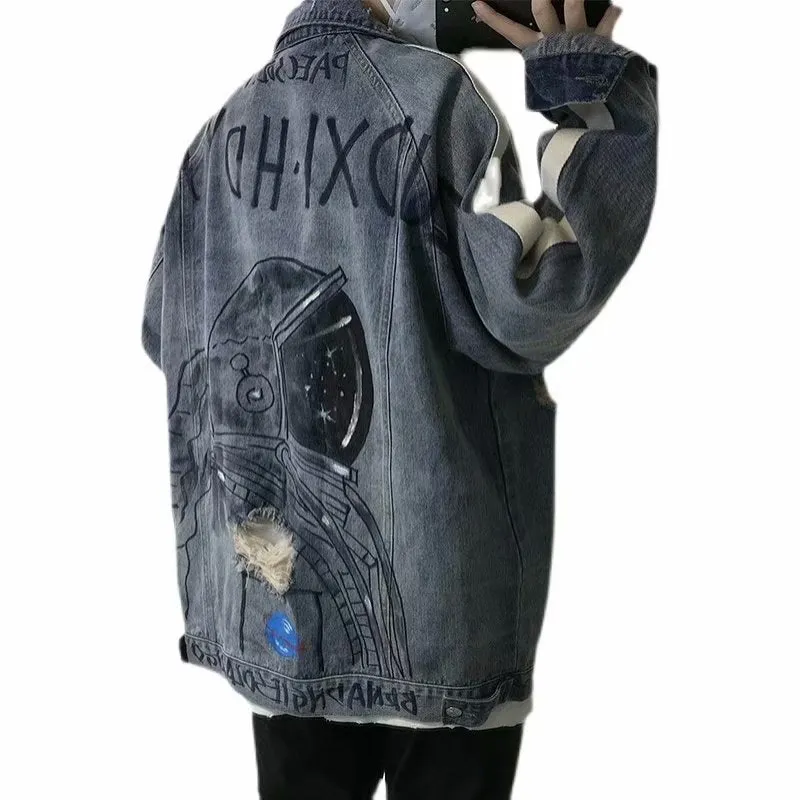 Men Denim Jacket Men's Denim Jacket Men's Autumn and Winter