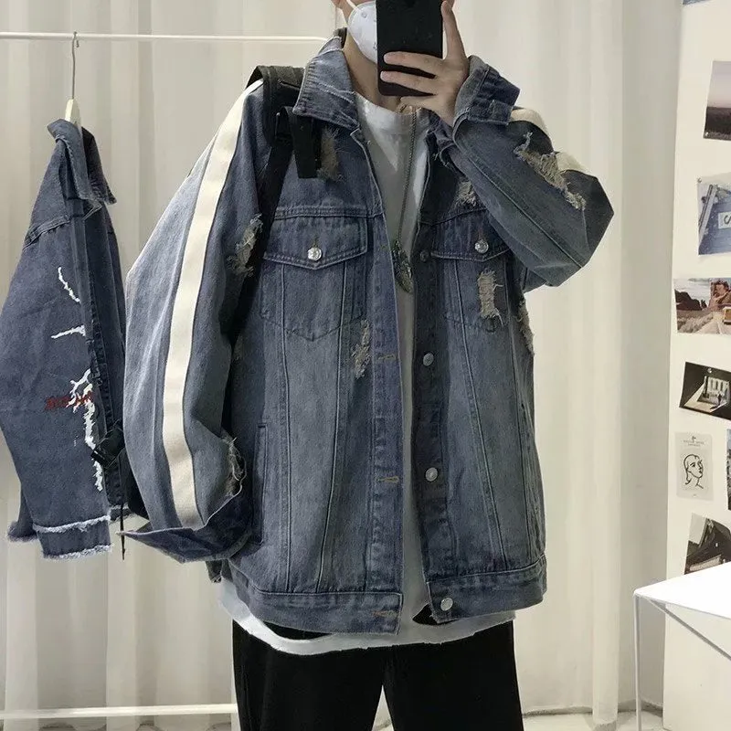 Men Denim Jacket Men's Denim Jacket Men's Autumn and Winter