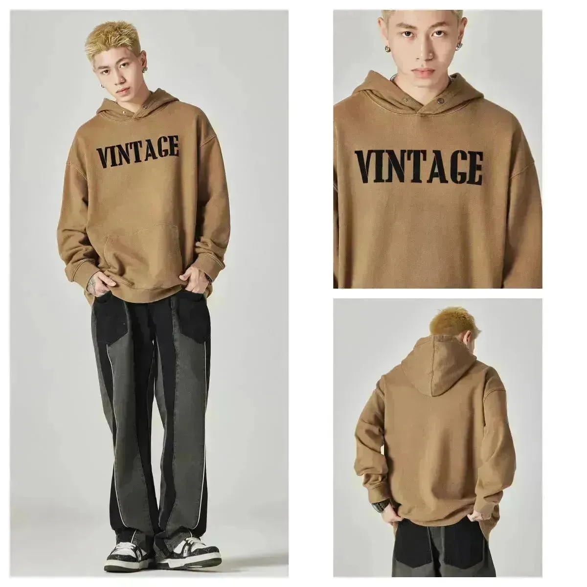 Men's Fashion Casual Hoodie Sweatshirt Pullover top men