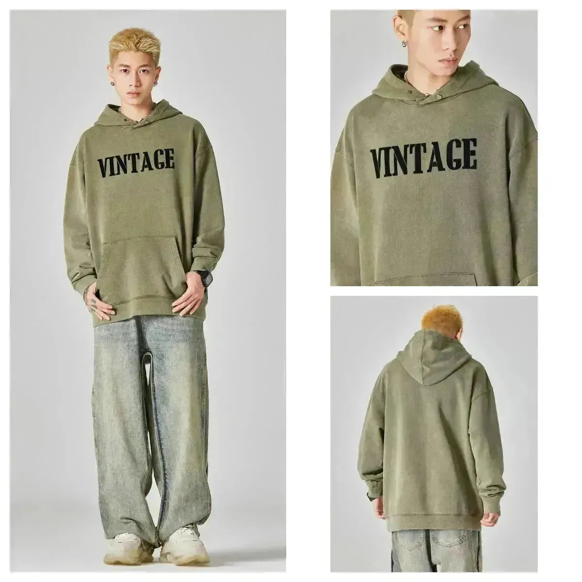 Men's Fashion Casual Hoodie Sweatshirt Pullover top men